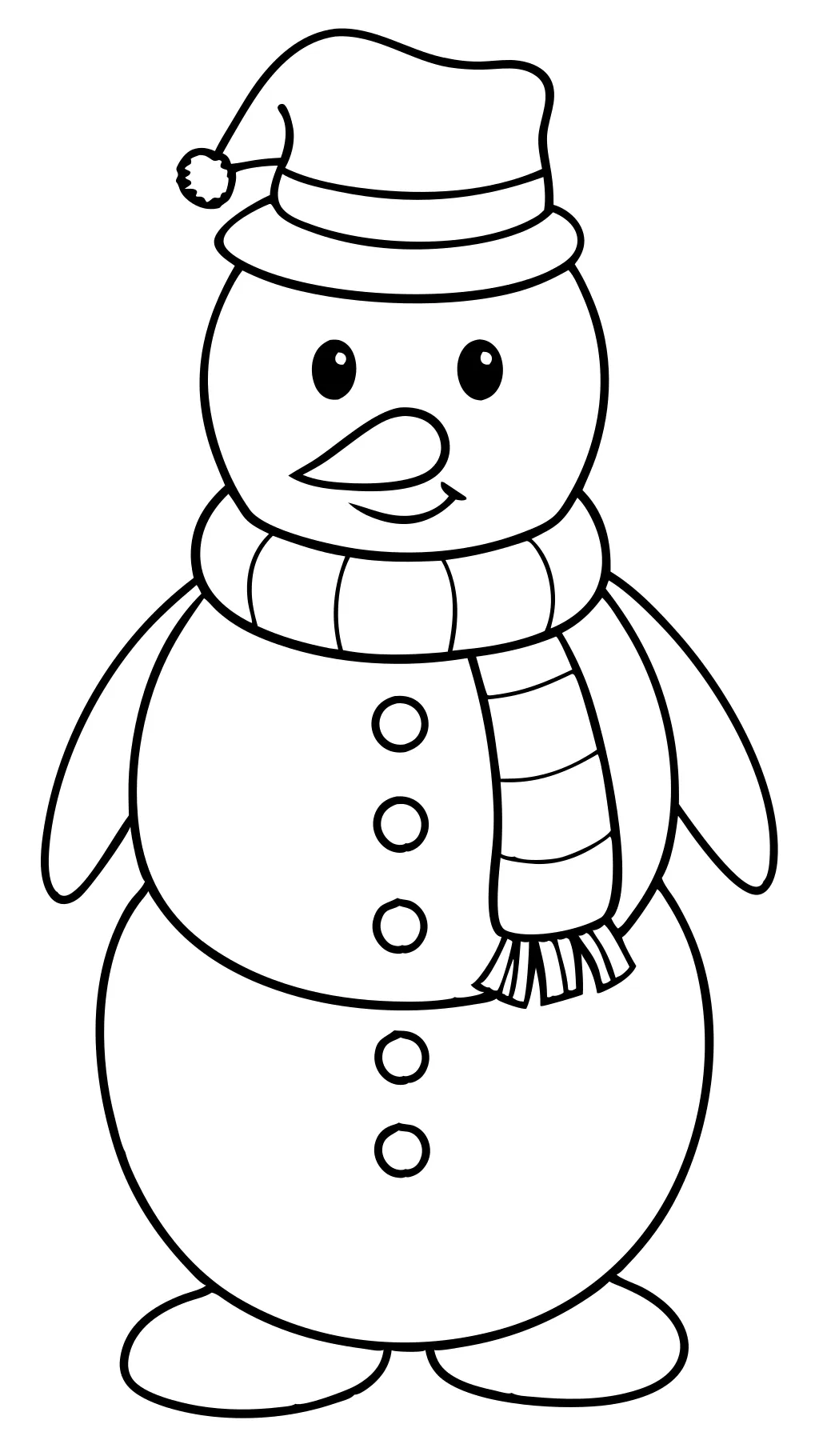 blank snowman coloring page